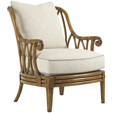 Ocean Breeze Chair with Exposed Rattan Details